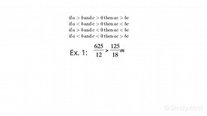 Using the Multiplicative Property of Inequality with Signed Fractions | Algebra | Study.com