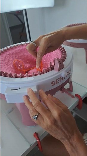 Easter Bunny Hat on a Sentro knitting machine - Full tutorial in the linked video!