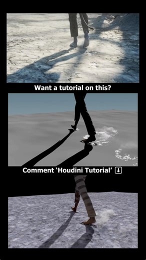 Thinking of Making Houdini Tutorial on this🤔 Your Response Decides🙌 #houdinifx #avatar #dust