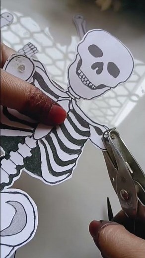 How to make a simple Skeleton Puppet video#diy #craftideas #skeleton #puppet #shoerts #shortsfeed