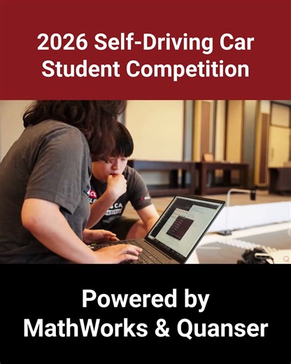 MATLAB Students on Instagram: "🚗🌆 Autonomous Urban Adventure awaits! Design, develop, and demonstrate your own self-driving intelligence using MATLAB and Simulink. Navigate the city, complete pick-ups & drop-offs, follow road rules, optimize routes, and climb the leaderboard as time ticks down! 📅 Register now & start your journey! 🔗 Link in bio #SelfDrivingCar #StudentCompetition #Quanser #MATLAB #Simulink"
