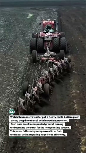 🚜 Deep Soil Power: Giant Tractor Multi-Plow in Action! #AgriTech #FarmMachines #TractorPower