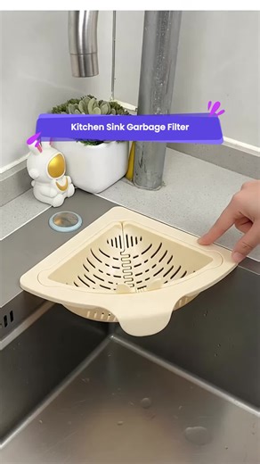 Kitchen Sink Garbage Filter Processor, Triangle Drainage Water Basket, Kitchen Filtering Net, Storage Rack Water Basket, Fruit Pool Sieve