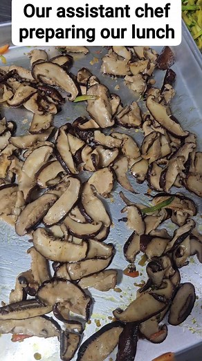 Our assistant chef preparing our lunch. #lunchideas | Agyjoy Ahn