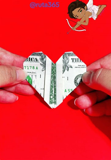 #Money Heart Tutorial#Valentine’s Gift Ideas#Money Heart Tutorial #Heart#aCorazon💵🇺🇸🇲🇽❤️