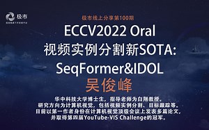 极市直播第100期丨ECCV2022 Oral-吴俊峰：视频实例分割新SOTA：SeqFormer&IDOL