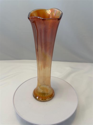 Vintage Carnival Glass Vase - Etsy