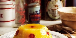 Upside-down pineapple pudding