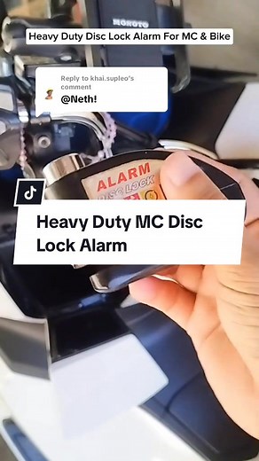 Heavy Duty Motorcycle Disc Lock with Anti-Theft Alarm