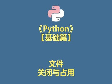 Python 文件关闭与占用