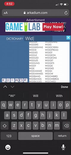 Did you know that Outspell has a dictionary in the game? If you're having trouble finding a word, click the "Dictionary" button for some inspiration! Try it out today: https://bit.ly/2Yt6VqI | Arkadium