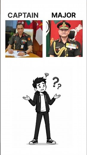 Captain vs Major | What's the Difference? 🪖#Captain #Major #IndianArmy #ArmyRank #Defence