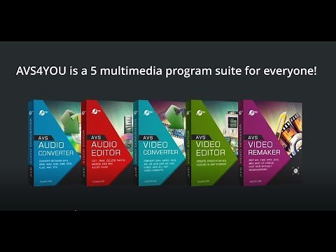 AVS4YOU is a 5 multimedia program suite for everyone!