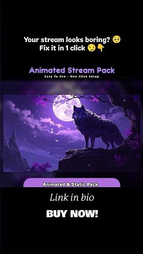 Wolf overlay | Stream Overlay | Animated Overlay | Twitch Overlay