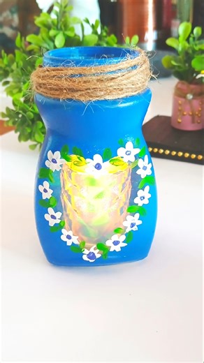 Painting On Glass Jar✨️🫰#Shorts #painting #youtubeshorts #artandcraft #glassbottleart #homedecor