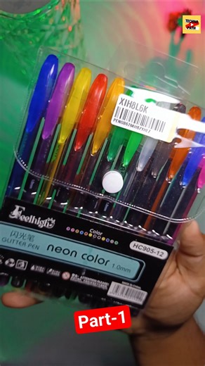 Kandle 12Pcs Glitter Gel Pens 🥳| Multicolor Art Set | Stationery | #shots #stationery #art #pen