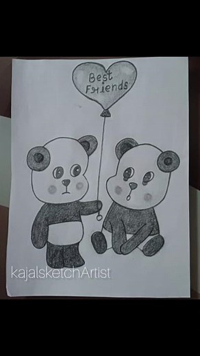 Best friends drawing (BFF) How to draw Best friend BFF drawing tutorial sketch drawing