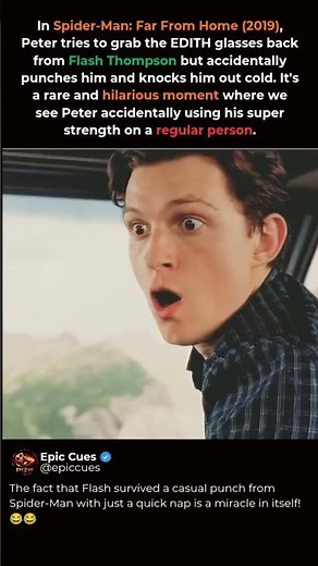 Spider-Man Accidentally Uses His Super Strength On Flash #SpiderMan #MCU #shorts