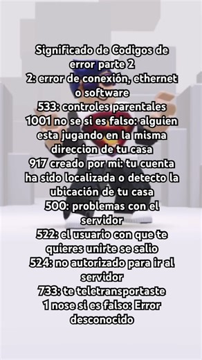 Significado de código de error parte 2