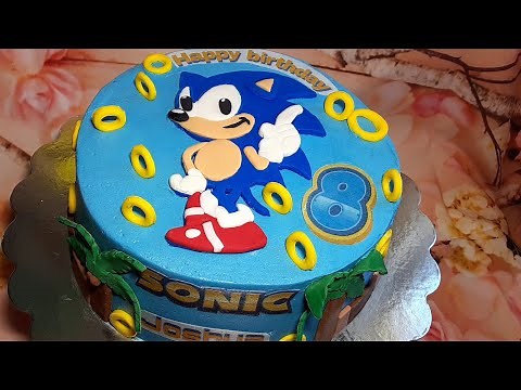 COMO HACER Un Pastel de Sonic /HOW TO MAKE a sonic cake/ pastel de cumpleaños