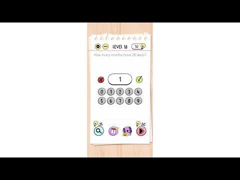"How many months have 28 days" Brain Test Level 18 Quick Guide