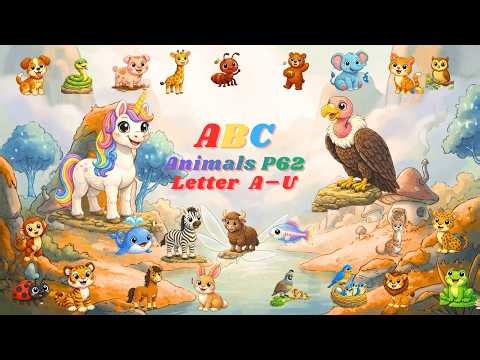 ABC Zoo Animals P62 ABC Animals A to U Loop | Nursery Rhyme for Kids | Kid TV 365