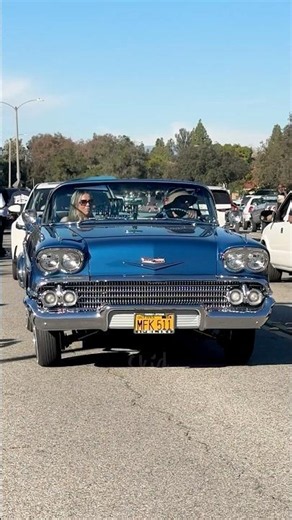 1958 Chevrolet Impala Convertible LOWRIDER HITTING SWITCHES! Bouncing and Cruising through the park!