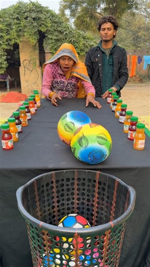 Amazing multi colour football ⚽ boll roll family challenge ✅#short #game