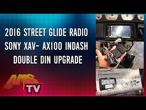 2016 Street Glide Radio Sony XAV- AX100 Indash Double Din Upgrade Project 389