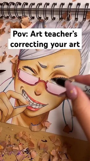 POV: Art Teacher Correcting Your Drawing 🎨