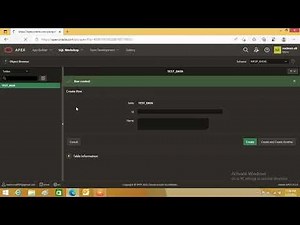 create table and insert data in oracle apex | how to create table | how to create table in sql