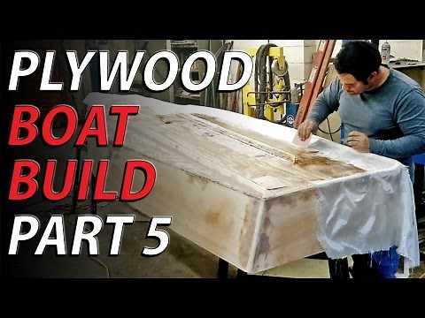 HomeMade plywood boat part 5 - EPOXY AND FIBERGLASS