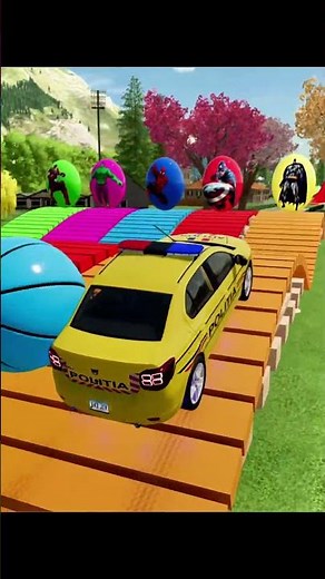 TRANSPORTING AND PARKING POLICE CARS, AUDI, JEEP, DACIA, FORD, COLORFUL VEHICLES ON MAN TRUCKS. FS22