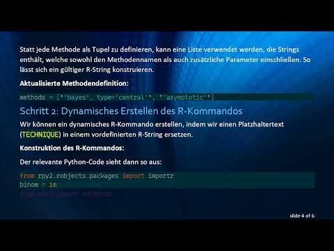 Vergleich statistischer Methoden mit rpy2 in Python