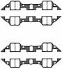 Fel-Pro 1216: H/P Intake Gasket Replacment Set of Four Facing Pieces for P/N 375-1214 and 375-1215 - JEGS