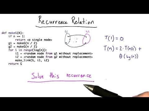 Recurrence Relation - Intro to Algorithms
