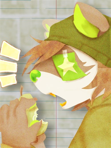 Speedpaint Art with Beautiful Paper Texture