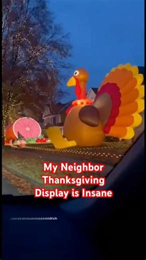 My Neighbor Thanksgiving Display is Insane