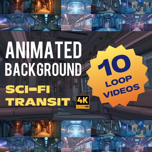 Sci-fi Transit Animated Background 4K | Futuristic Loop Video - Etsy Canada