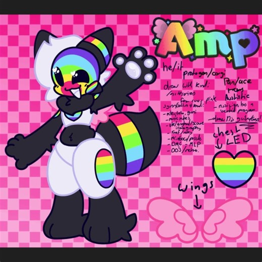 lets draw amp's 2026 ref sheet! #speedpaint #animalart #art #furry #protogen