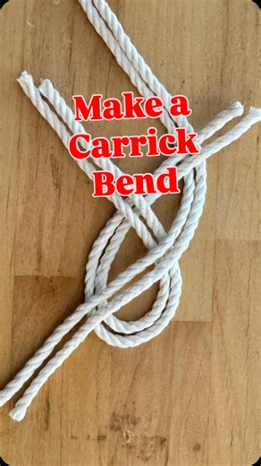 How to make a Carrick bend ⚓️ #knots | Mystic Knotwork