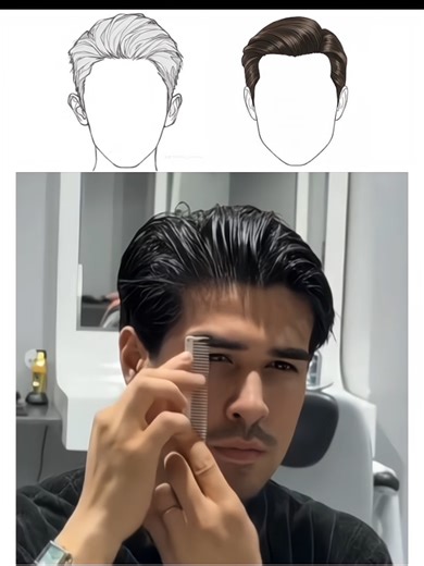Hairstyle totorial for men ✨🦋 #hairstyle #tutorial #lookmaxing #sidepart #trend