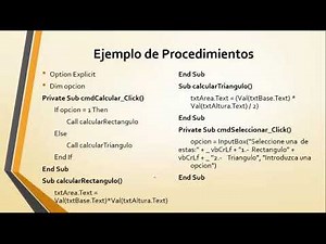 Procedimiento Y Funciones en Visual Basic
