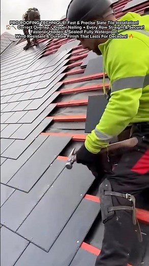 GENIUS TRICK! ⚡ How To Lay Slate Roofs Fast, Straight & Leak‑Proof! 😲