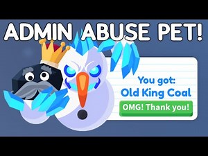 COAL PET! Adopt Me Admin Abuse Christmas Event!