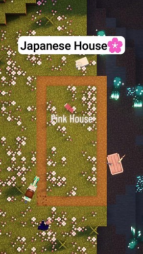 Casa Japonesa rosa tutorial #playerminecraft #minecraft #minecraftdicas #minecraftbuilding #minecrafttutorial