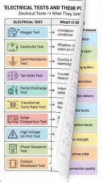 different types of electrical test