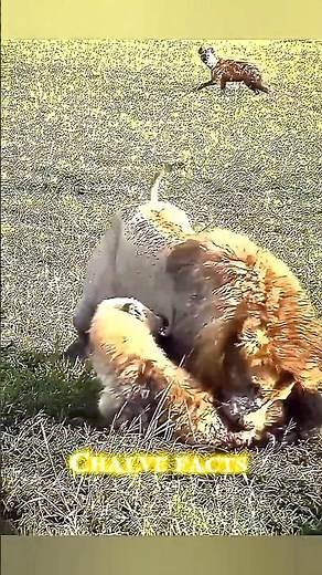 hyena group killed lioness 🦁