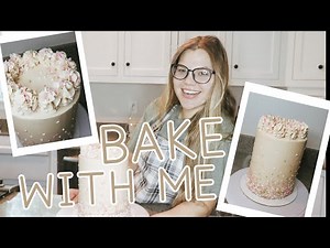 BAKE A CAKE WITH ME // MAKING MY COUSINS 16TH BIRTHDAY CAKE // LEMON RASPBERRY WHITE CAKE