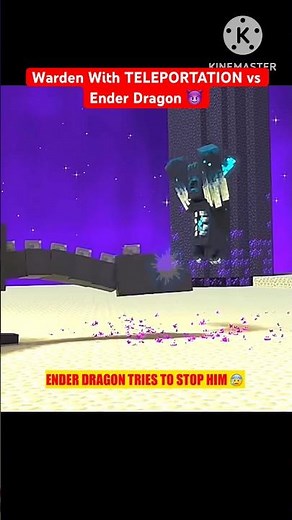 Warden With TELEPORTATION vs Ender Dragon 😈🔥 Part 4 #shorts #minecraft #gaming #animation
